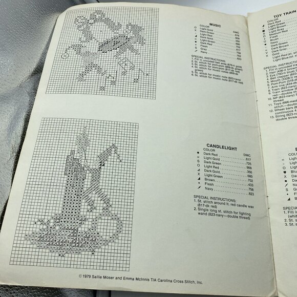 Carolina Cross Stitch Inc Christmas Elves Series 7 Ornaments Patterns Booklet - Picture 5 of 7